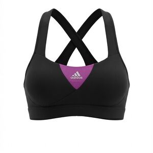 Adidas Swim Top Black & Purple Size Small P2P 14” Stretch